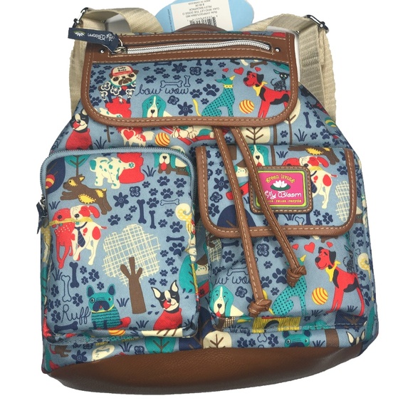 Lily Bloom Handbags - Lily Bloom Doggy Print Riley Backpack